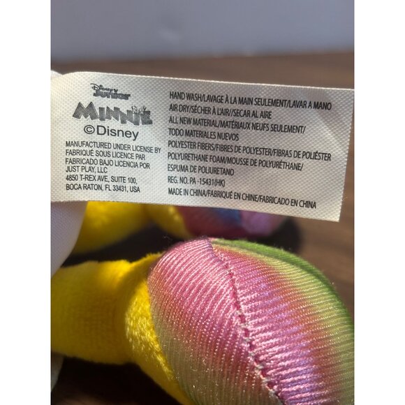 Disney Junior Daisy Duck Plush Bean Bag 11" Stuffed Animal Rainbow - Picture 5 of 6